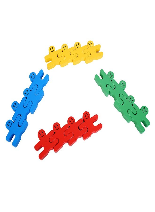 BUFACK Wooden Stacking Balancing Figures Set - Toys for Boys 7-14 Years - Games for Girls 7-14 Years -Blocks for Kids 4 Years - Wooden Toys (Multicolour Medium) - Image 4